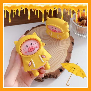 Raincoat Pig 3D Airpods Case