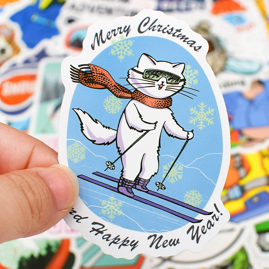 Skiing Outdoor Winter Stickers