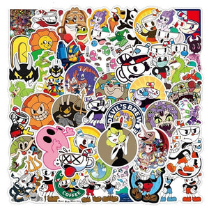 Cuphead Cartoon Stickers