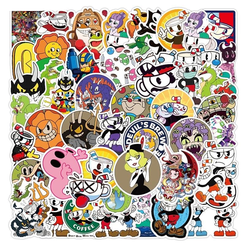 Cuphead Cartoon Anime Stickers