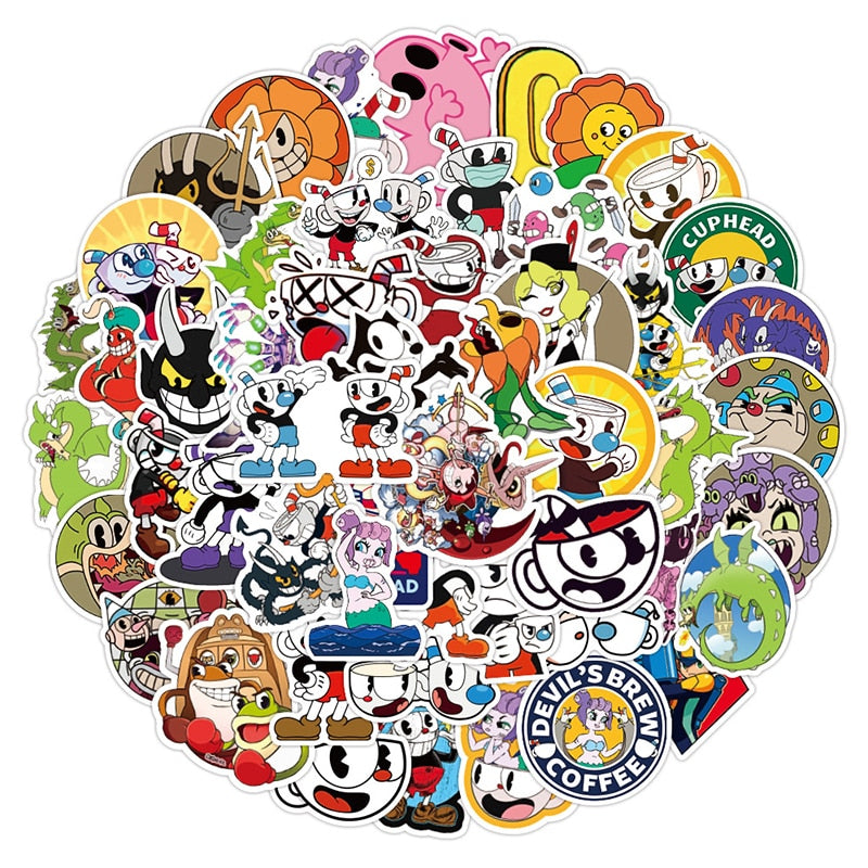 Cuphead Cartoon Anime Stickers