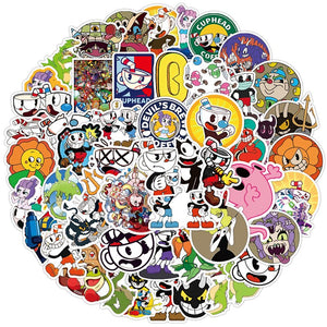 Cuphead Cartoon Stickers