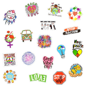 Love And Peace Graffiti Stickers