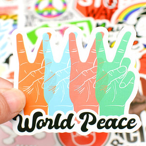 Love And Peace Graffiti Stickers