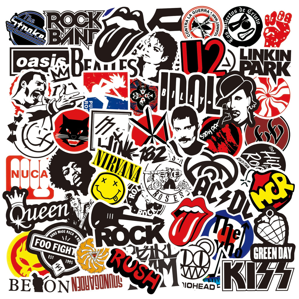 Rock Band Retro Stickers