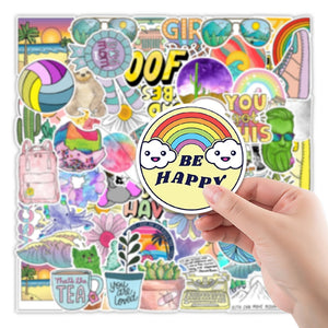 Animal Doodle Rainbow Stickers