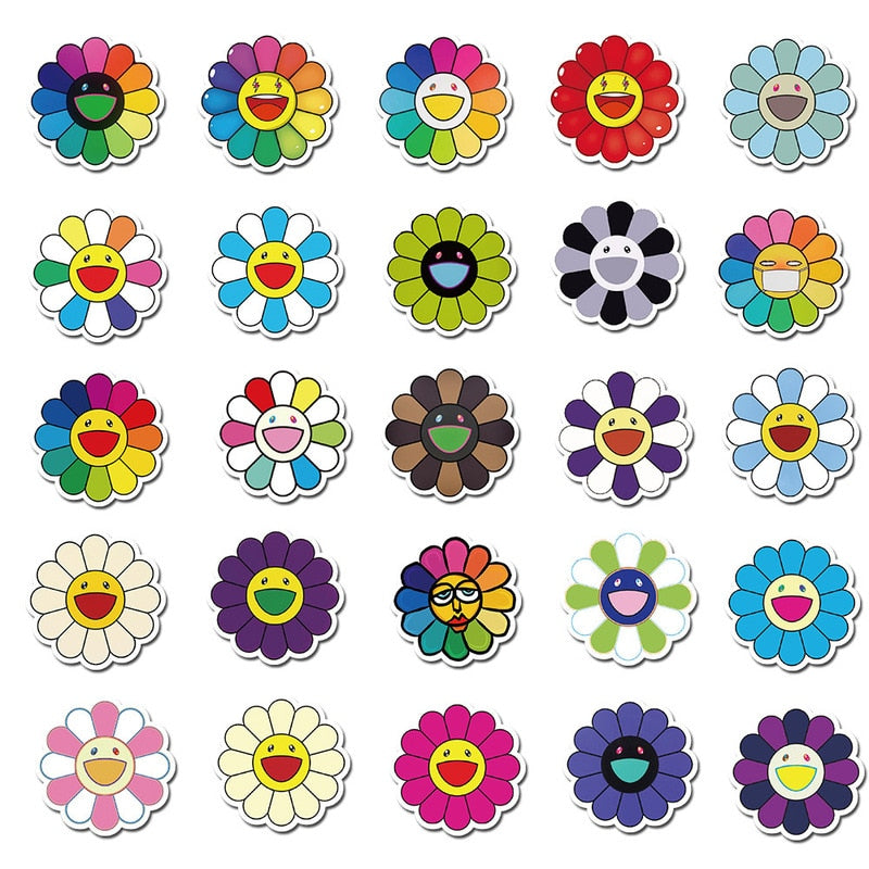 Sun Flower Smile Stickers