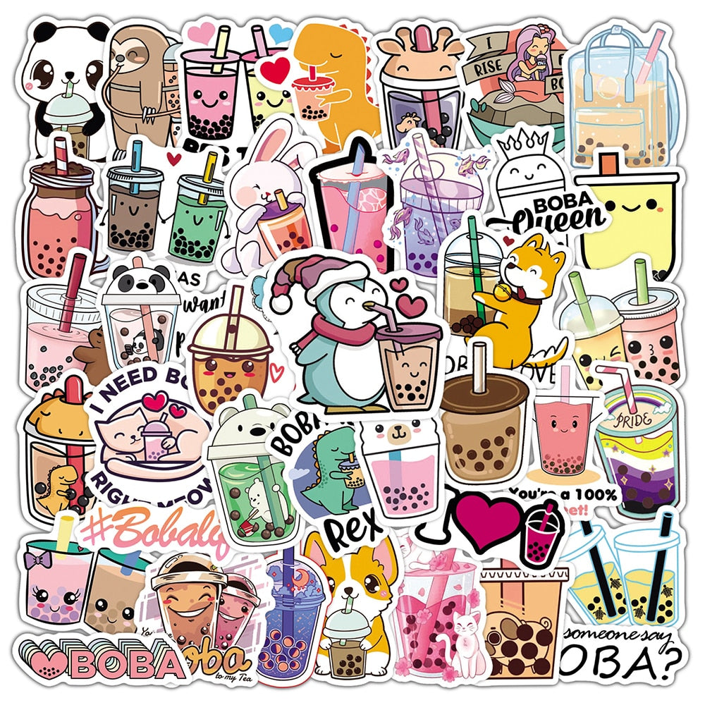 Milk Tea Animal Stickers