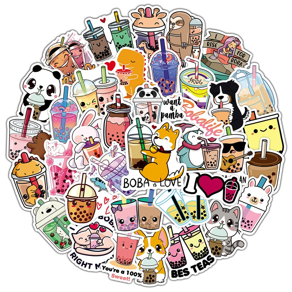 Milk Tea Animal Stickers