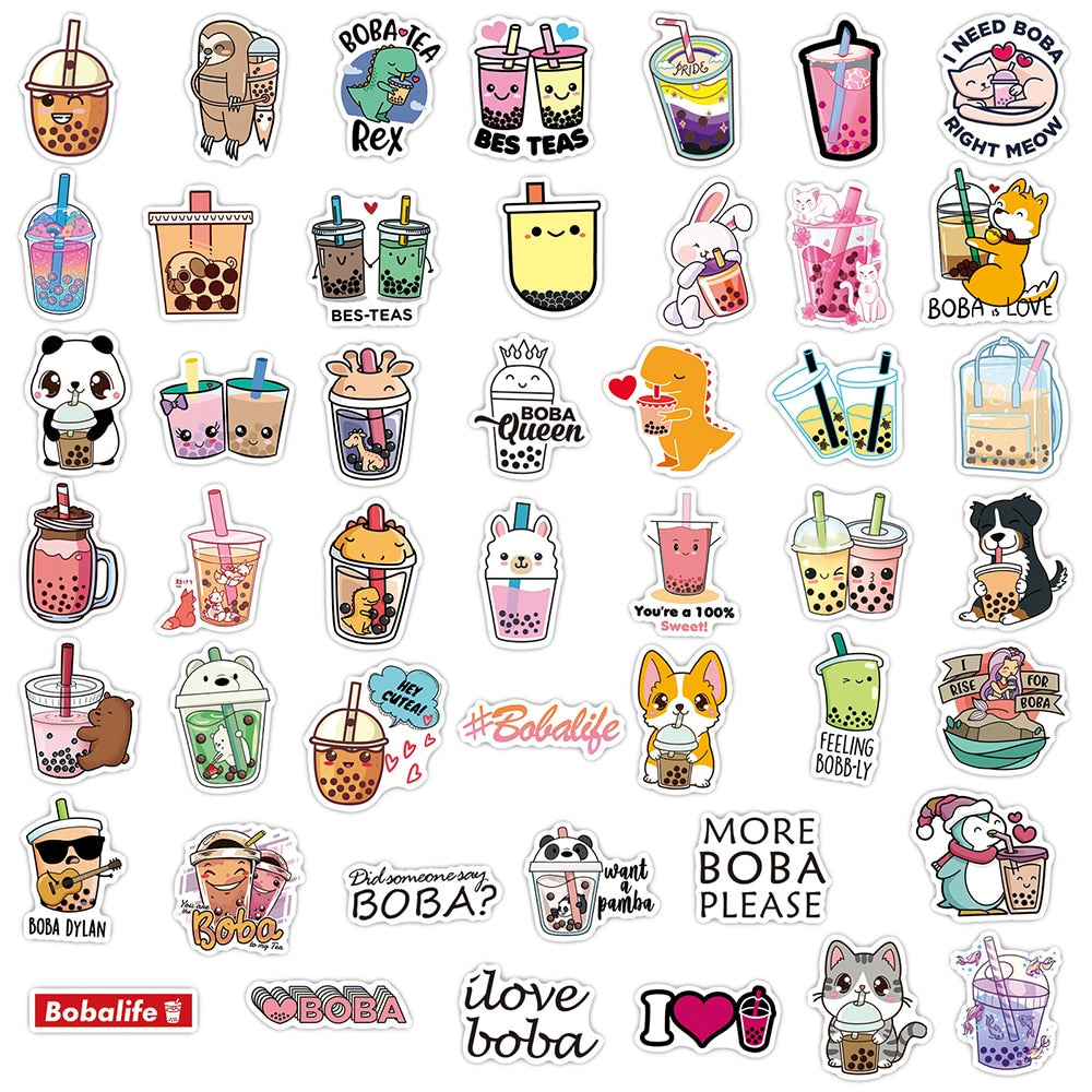 Milk Tea Animal Stickers