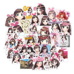 Girl Gawr Gura Anime Stickers