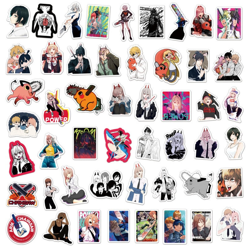 Chainsaw Man Anime Stickers