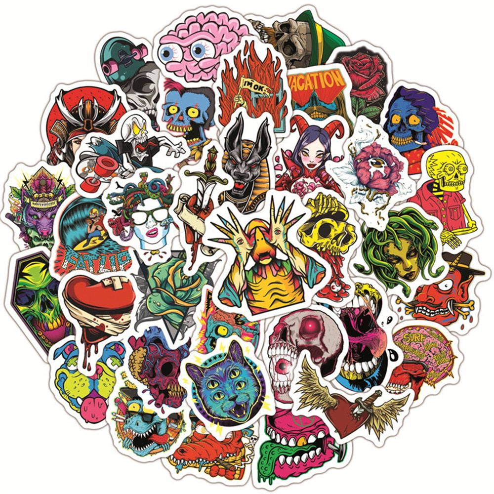 Skull Shock Stickers