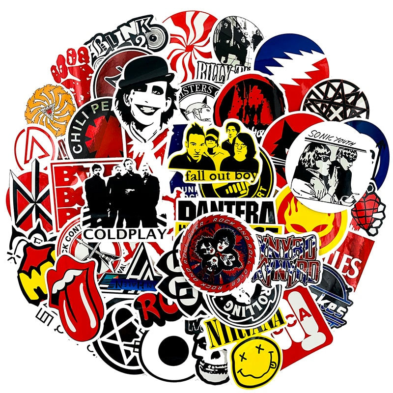 Retro Rock Band Stickers