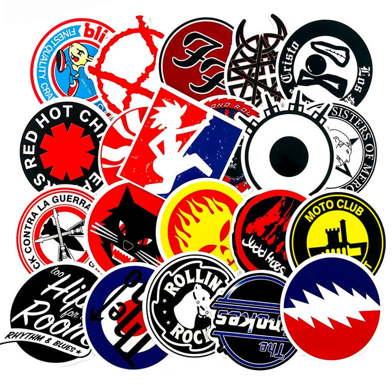 Retro Rock Band Stickers