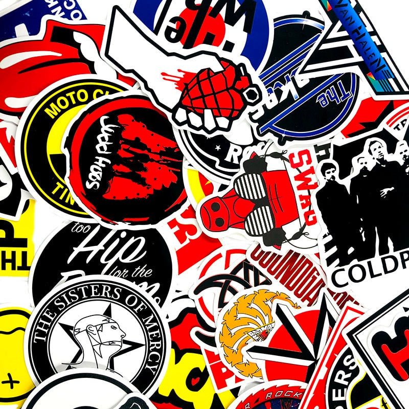 Retro Rock Band Stickers