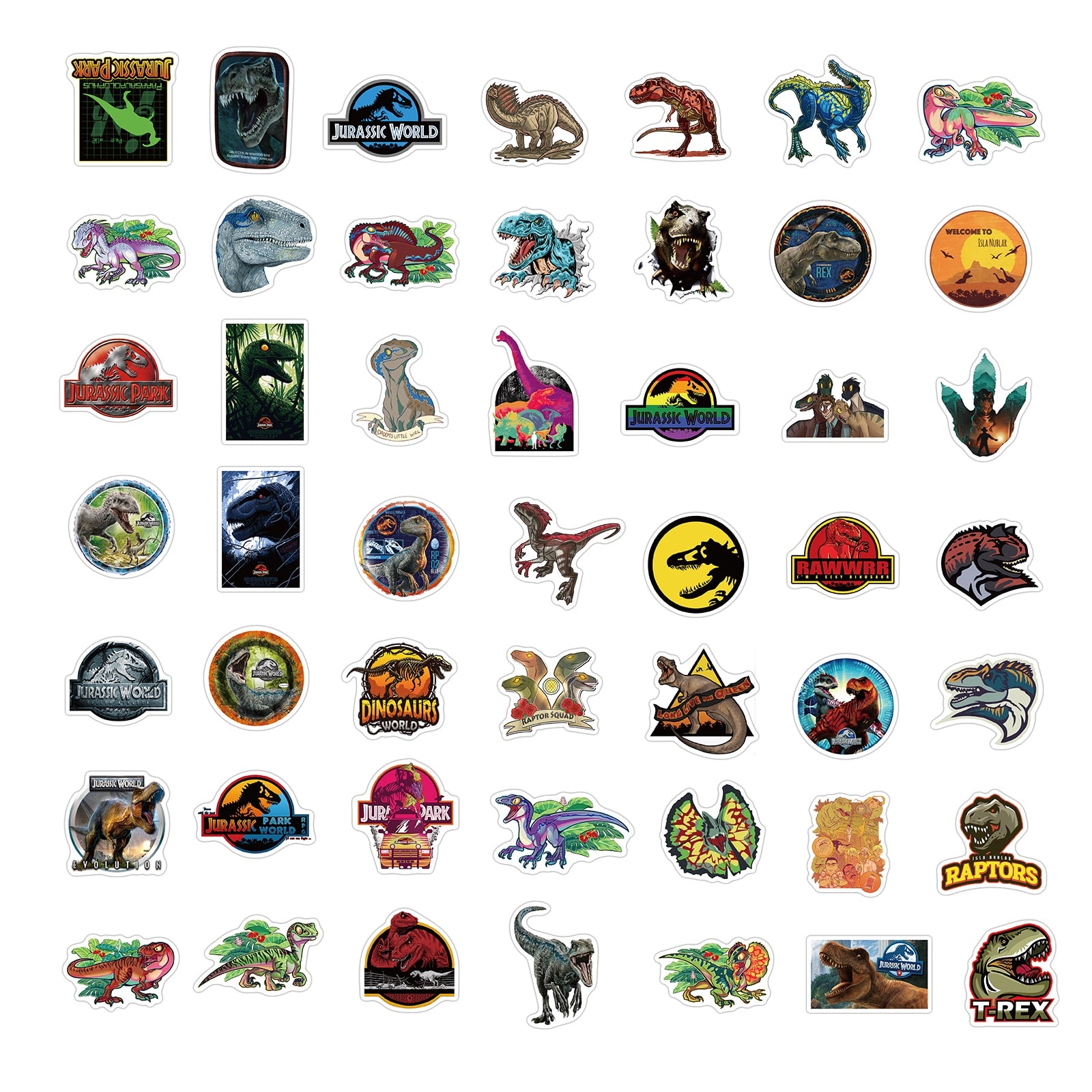 Jurassic Park Dinosaur Stickers