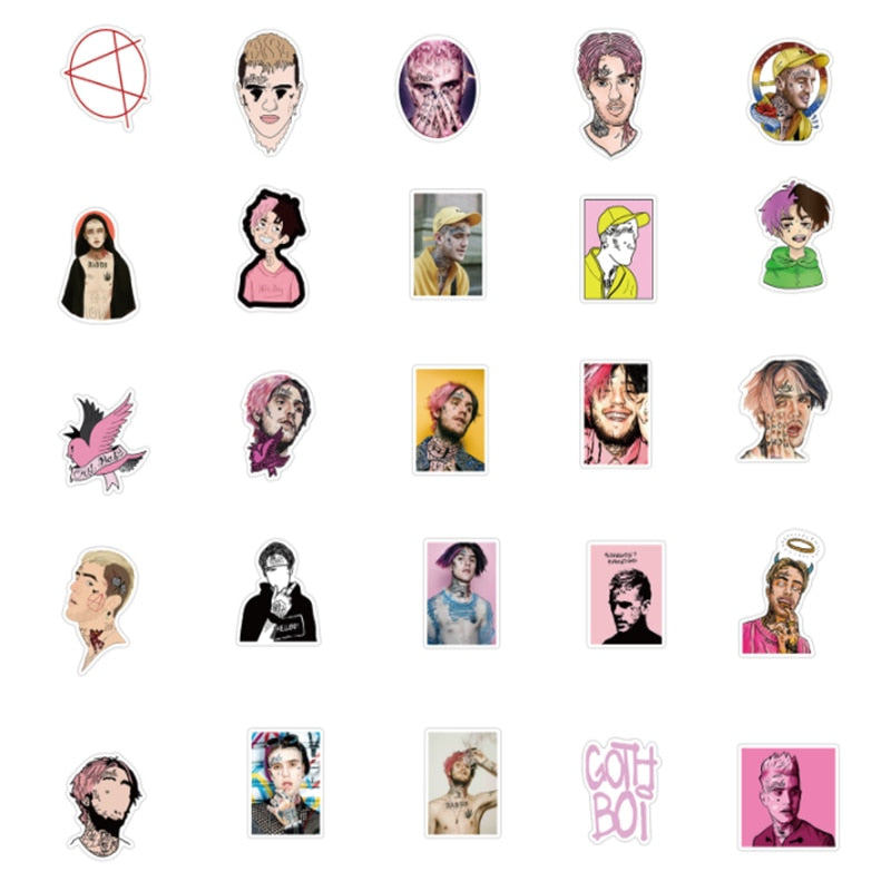 Rapper Lil Peep Stickers