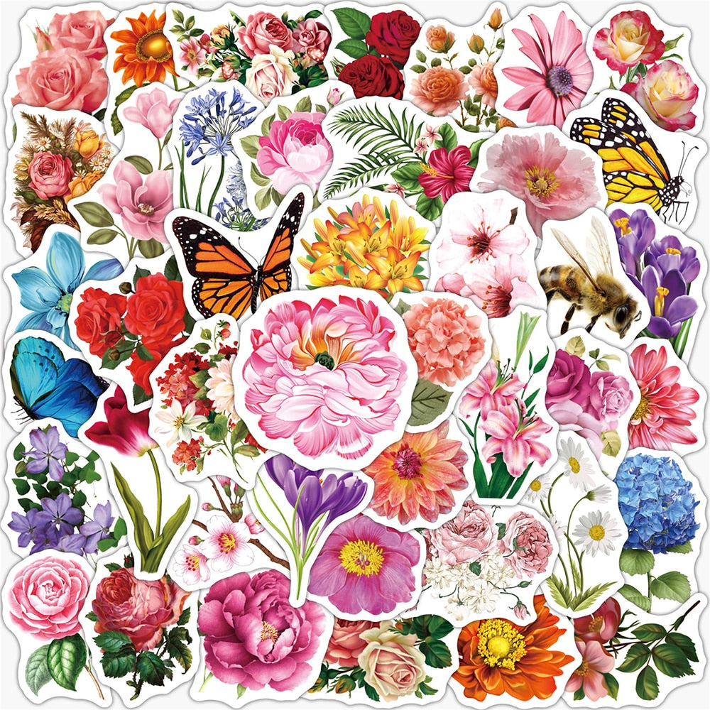 Summer Flowers Pretty Stickers