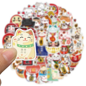 Lucky Cat Blessing Stickers