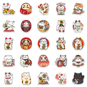 Lucky Cat Blessing Stickers