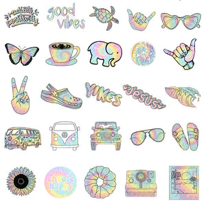 New Gradient Color Holographic Stickers