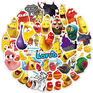 Larvae Playful Funny Bugs Stickers