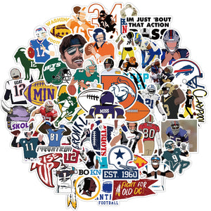 American Football Rugby Team Stickers