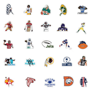 American Football Rugby Team Stickers