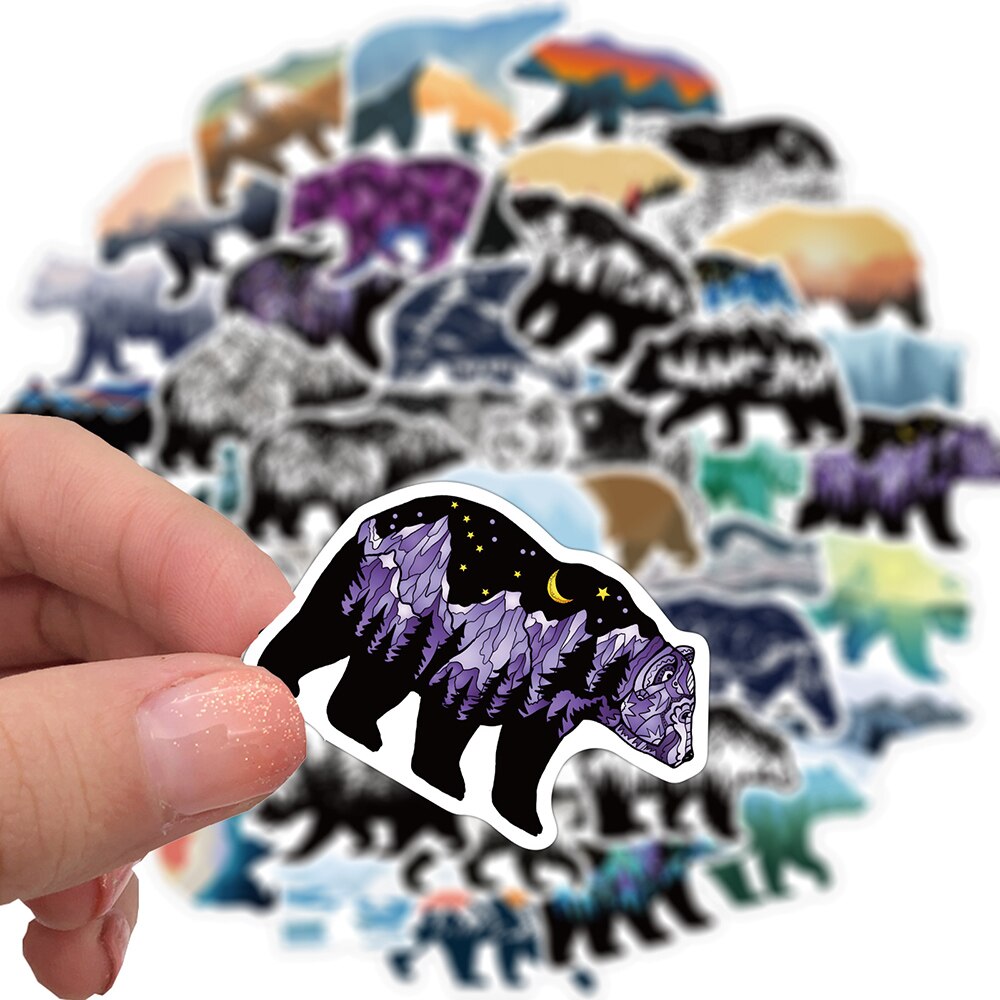 Grizzly Bear Scenery Stickers