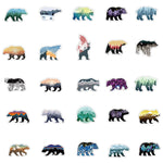 Grizzly Bear Scenery Stickers