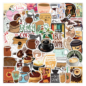 Coffee Bubble Milk Tea Drink Stickers