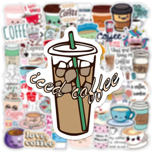 Coffee Bubble Milk Tea Drink Stickers