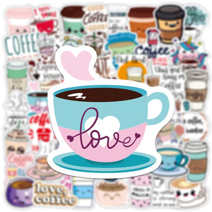 Coffee Bubble Milk Tea Drink Stickers