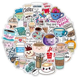 Coffee Bubble Milk Tea Drink Stickers