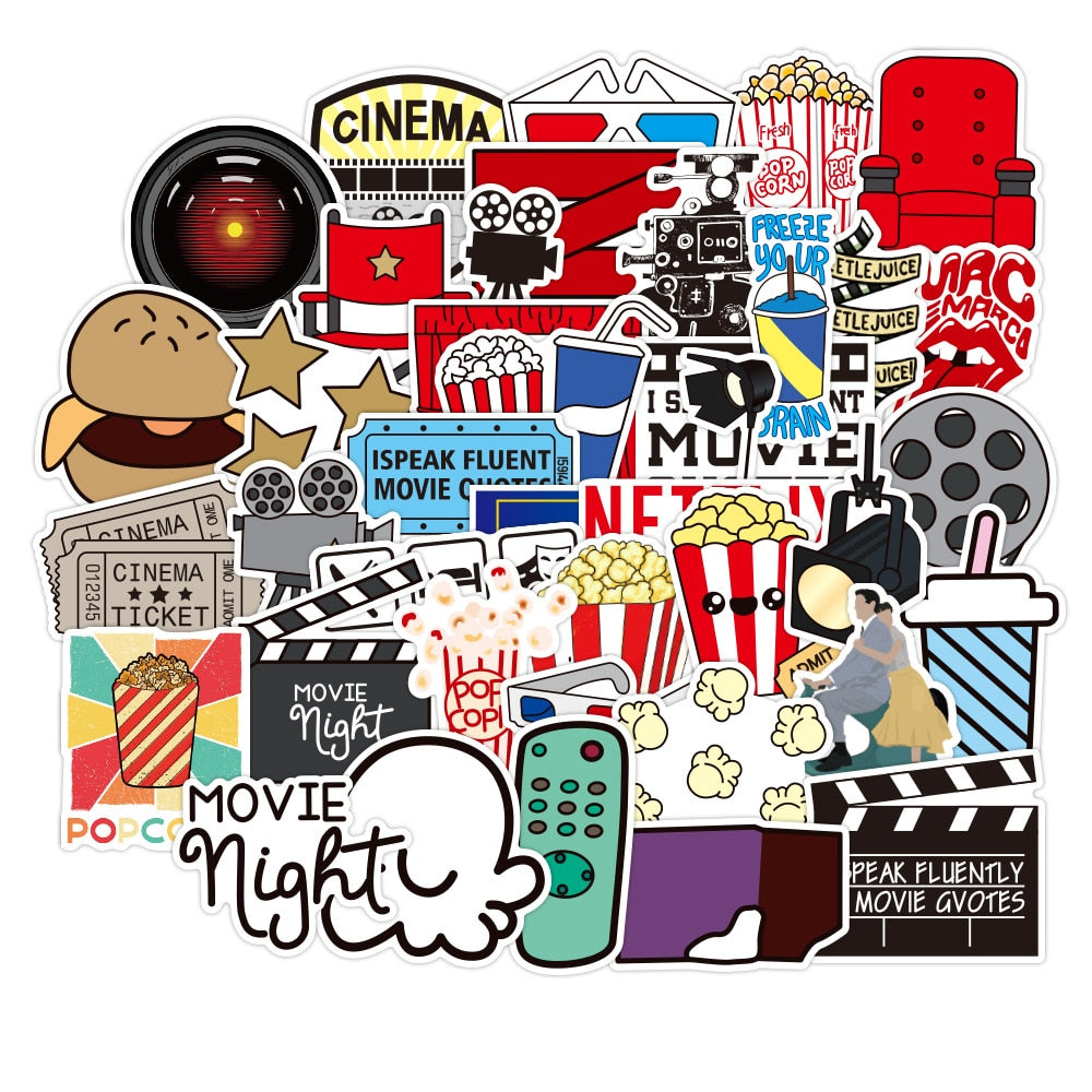 New Cafe Movie Party Cinema Stickers