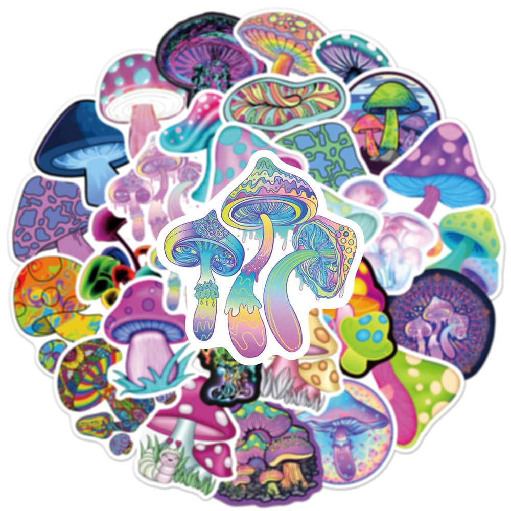 Mushrooms Psychedelic Stickers