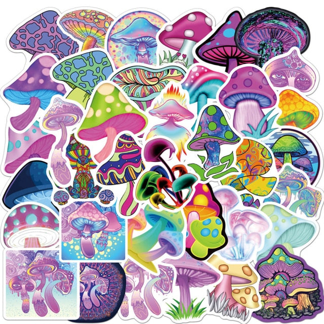 Mushrooms Psychedelic Stickers