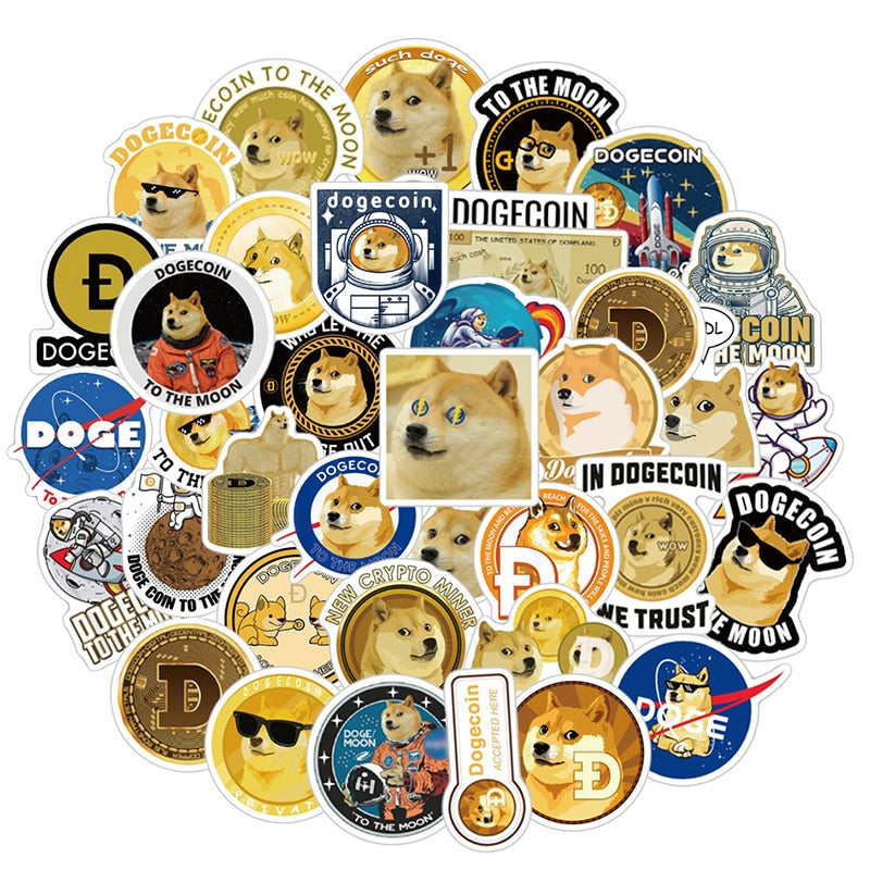 Dogecoin Go To The Mars Stickers