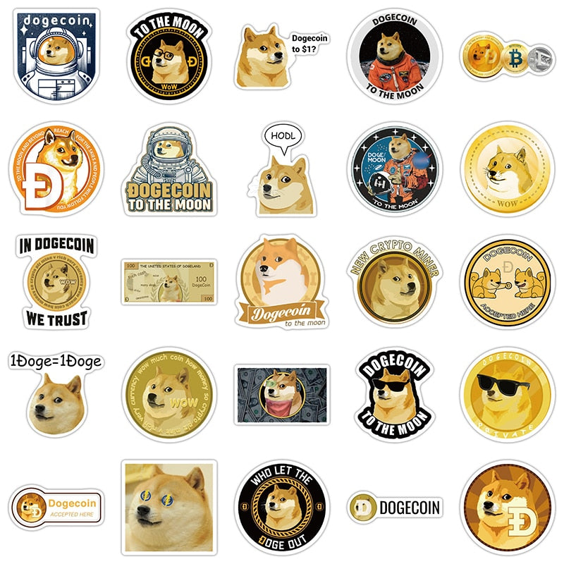 Dogecoin Go To The Mars Stickers