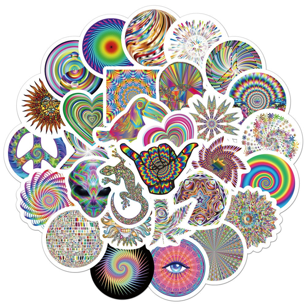 Psychedelic Illusion Stickers