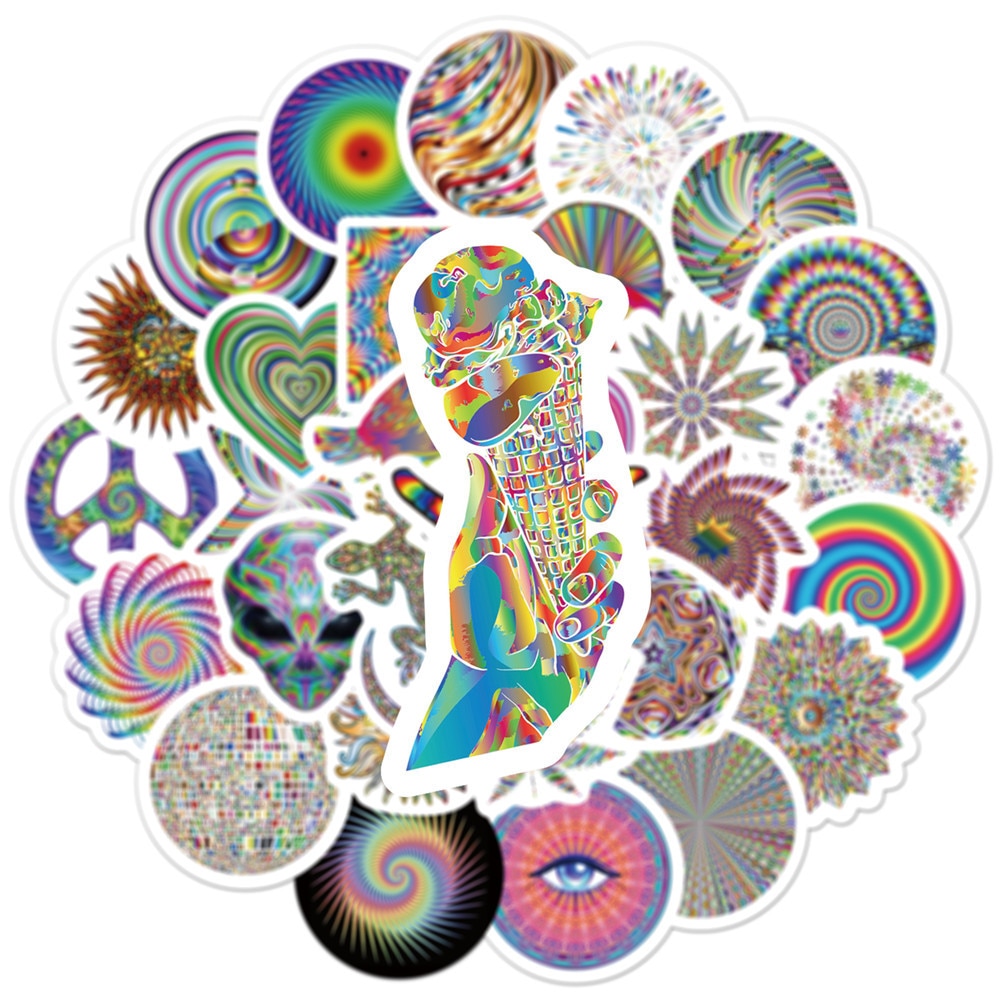 Psychedelic Illusion Stickers