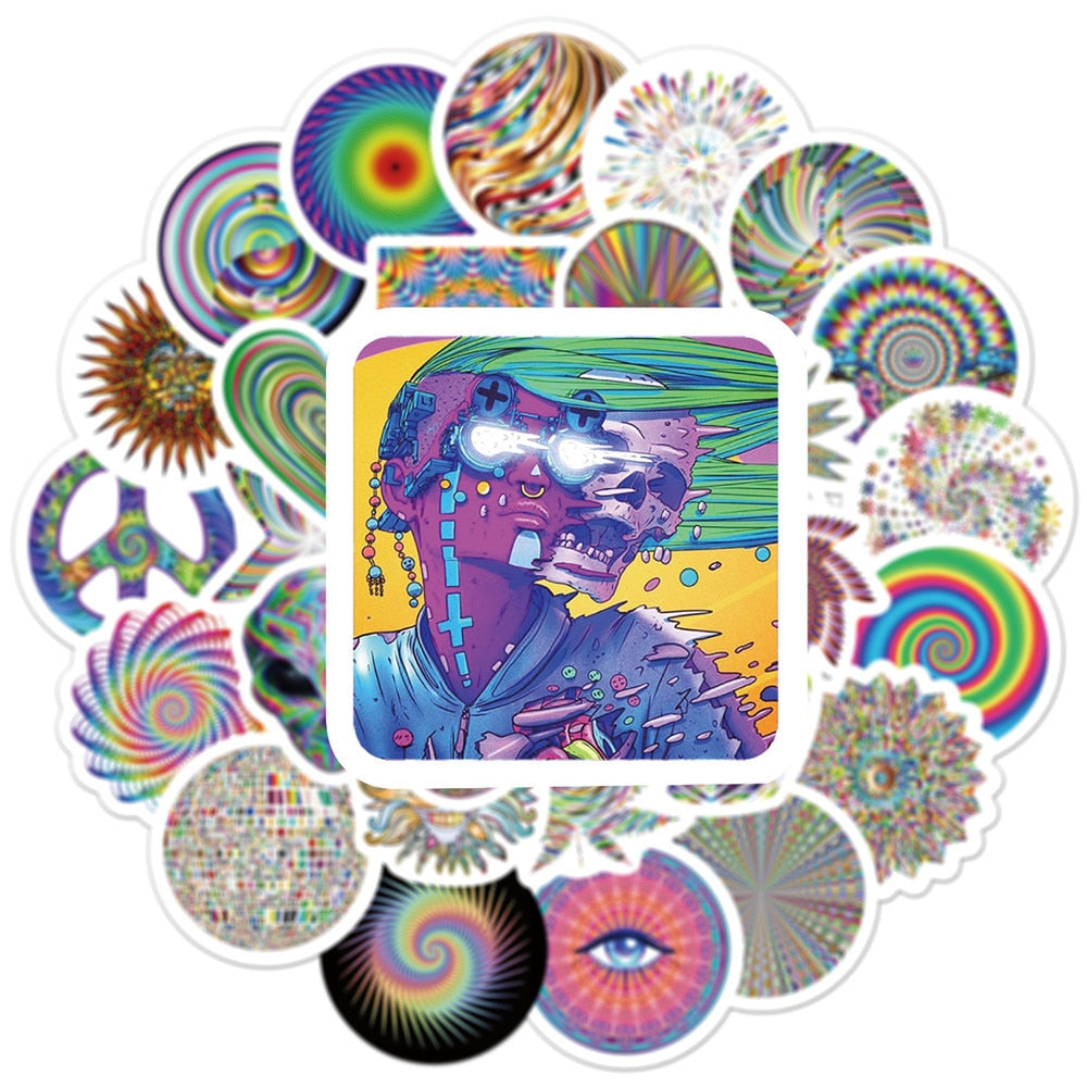 Psychedelic Illusion Stickers