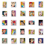 Vintage Woman Punk Pop Stickers