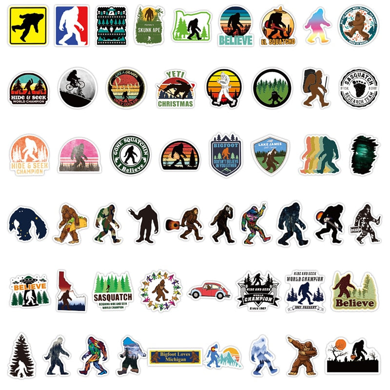 Outdoor Primeval Forest Bigfoot Barbarian Ape Man Stickers