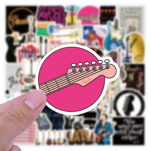 Rock And Roll Guitar Music Stickers