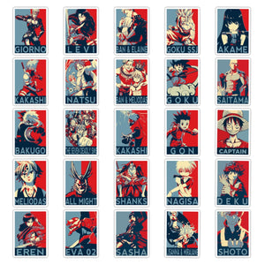 Mixed One Piece Demon Slayer Anime Stickers