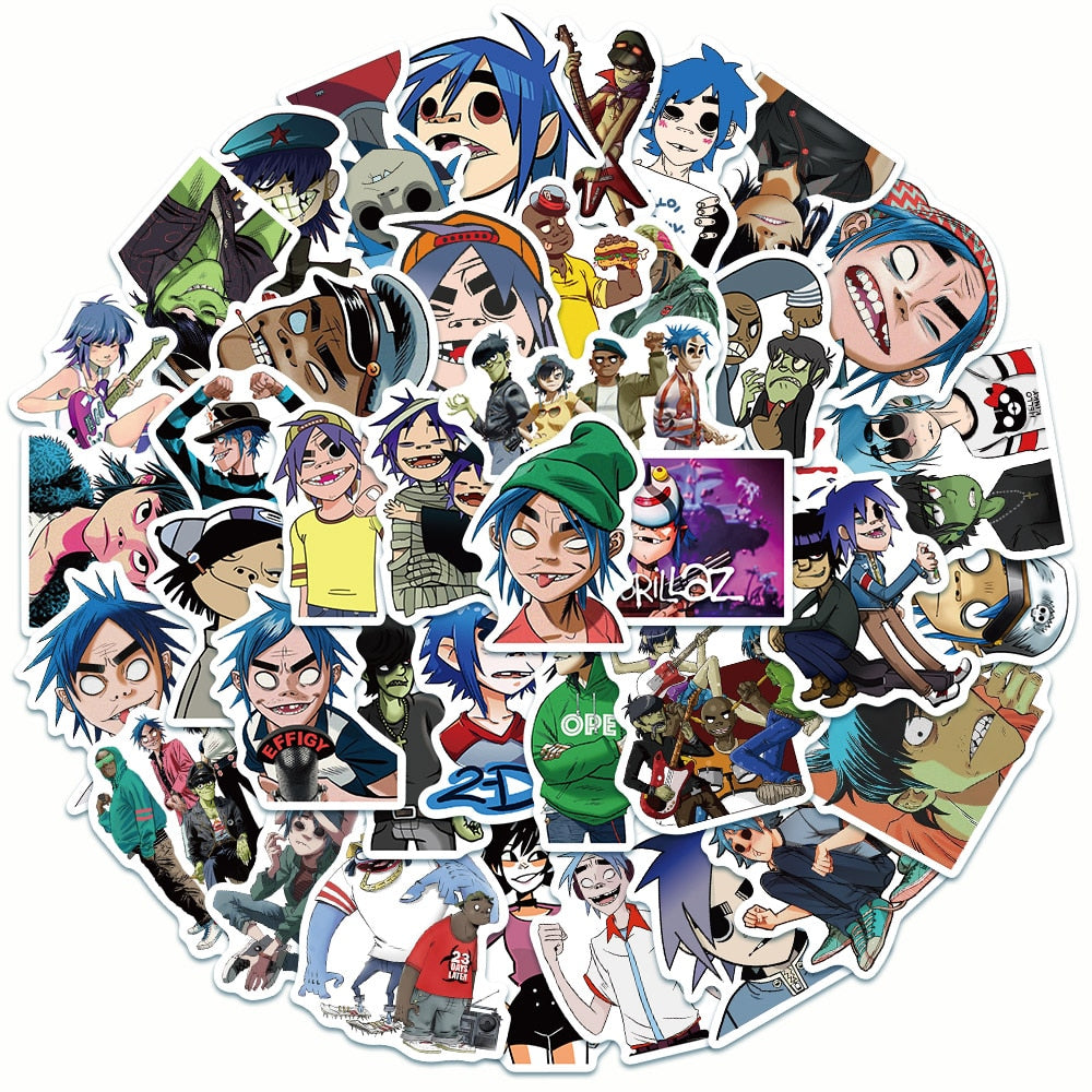 Gorillaz Band Stickers