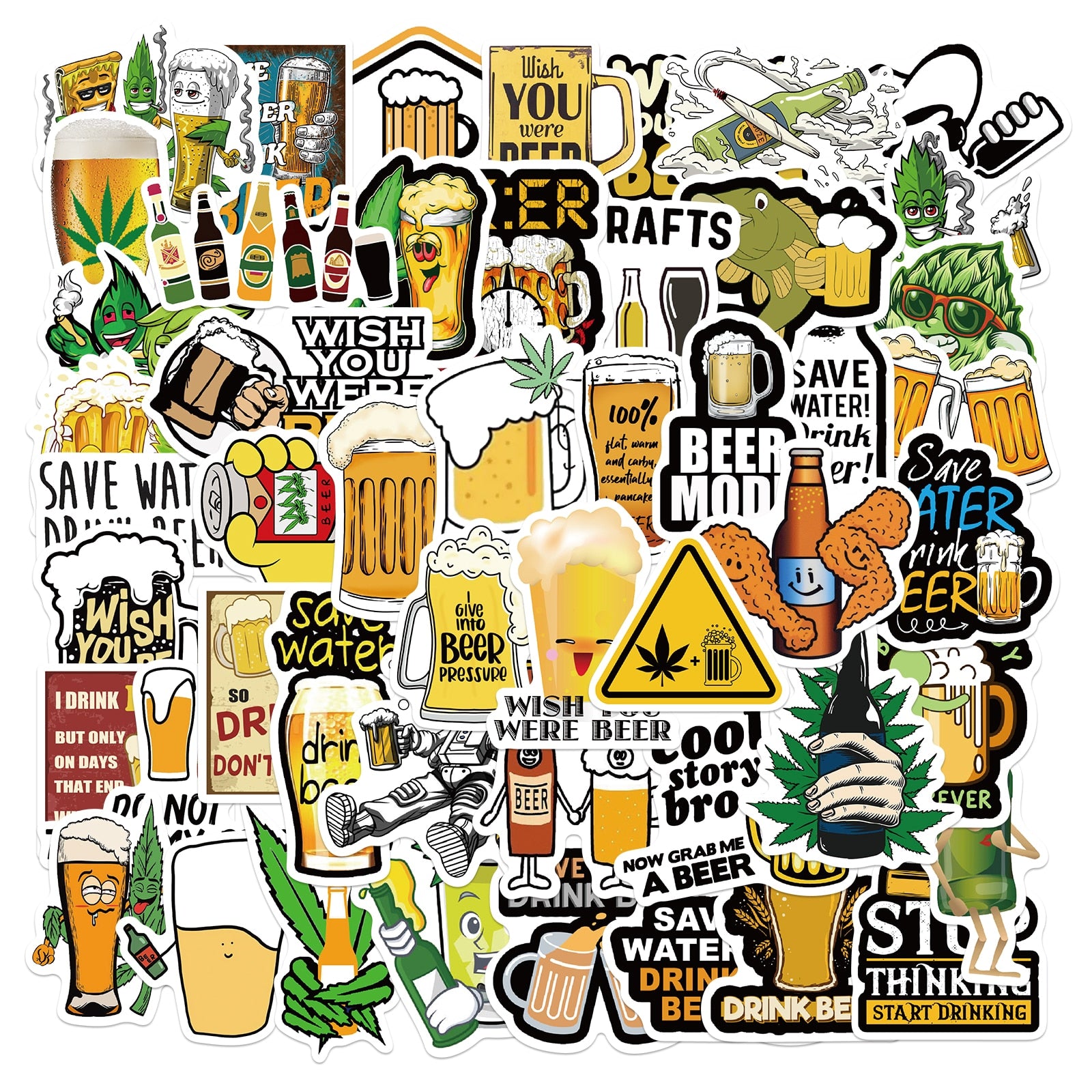 Beer Leaves Stickers