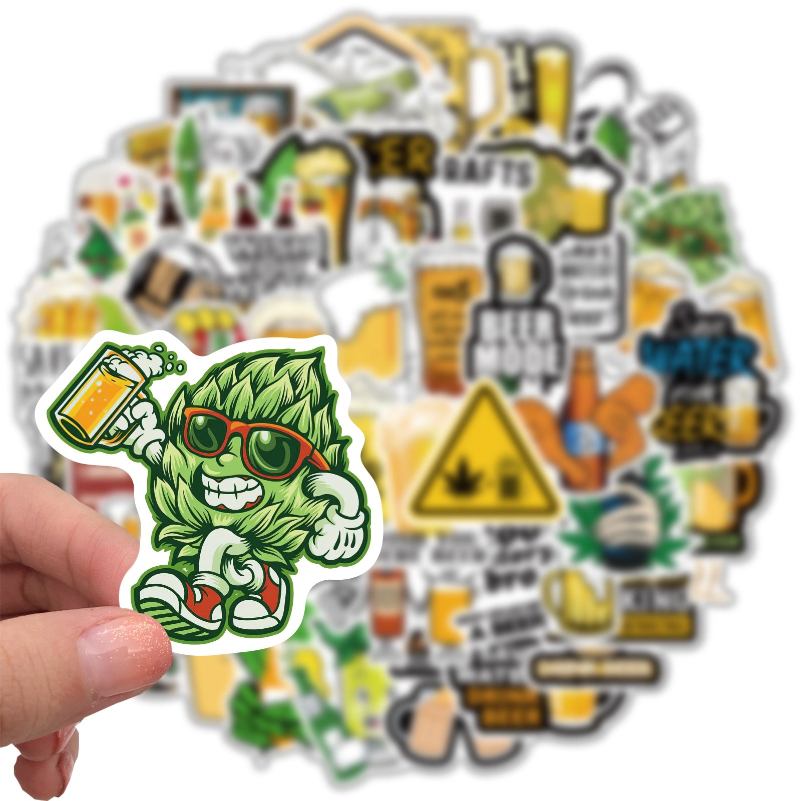 Beer Leaves Stickers